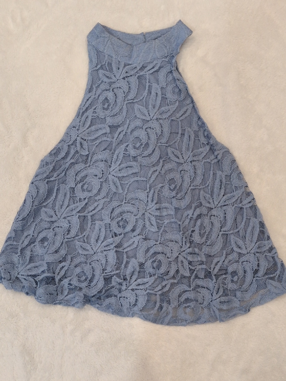 ๐ฟ๏ธ๐ฟ๏ธKismet Blue Lace Halter Tank